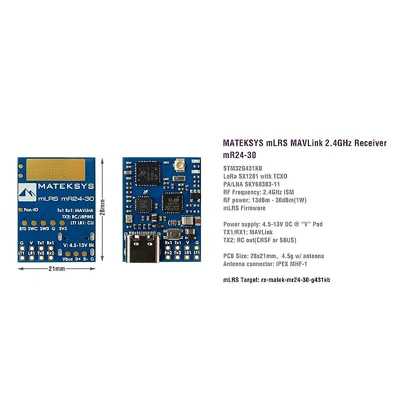MATEKSYS MR24-30-TX mLRS MAVLi - Drone Kit Fpv ulasan dan harga