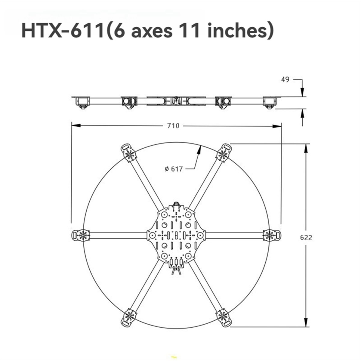 ▶✔▃AC246-Hexacopter Frame Kit  - Drone Kit Hexacopter ulasan dan harga